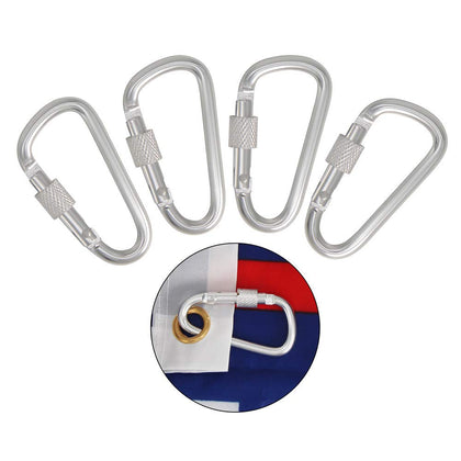Foxany aluminum flags snaps hook secures flags with rugged durability.