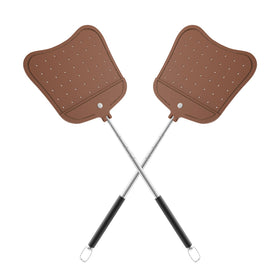 Foxany leather swatter with flexible head for precise hits.