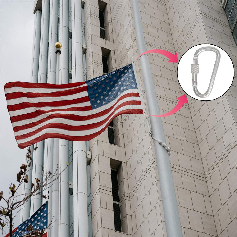Foxany durable clip withstands high winds during outdoor flag mounting.