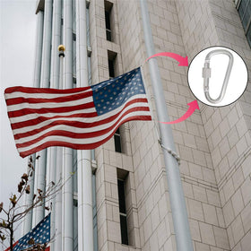 Foxany durable clip withstands high winds during outdoor flag mounting.