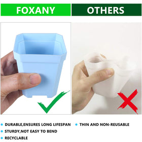 Foxany seed starting pot with drainage holes prevents overwatering.