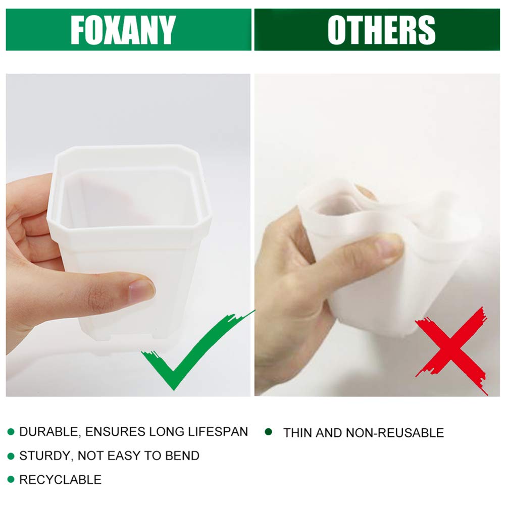 foxany thick plastic nursery pot designed to withstand sun without cracking