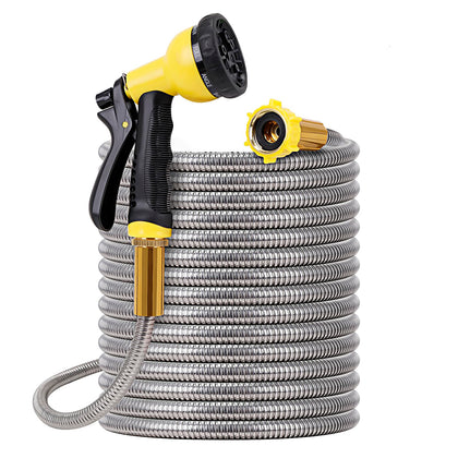 FOXEASE metal hose with solid nozzle for strong, controlled sprays for outdoor cleaning.