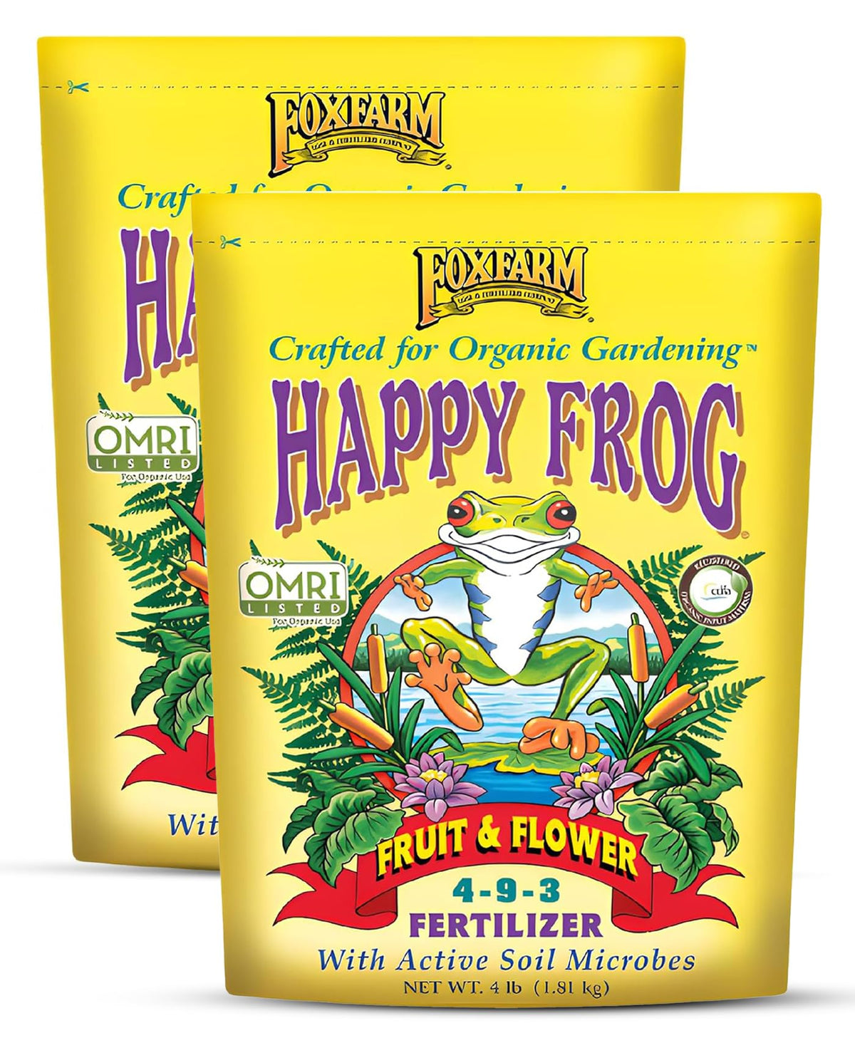 FoxFarm Happy Frog fertilizer bottle pour for easy even feeding of plants