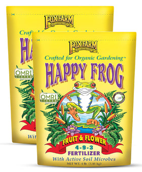 FoxFarm Happy Frog fertilizer bottle pour for easy even feeding of plants