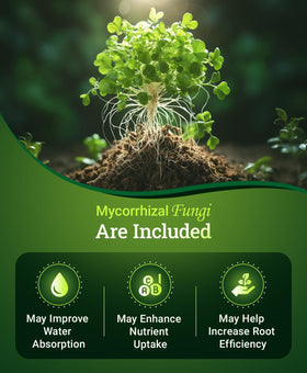 FoxFarm Happy Frog contains soil microbes and mycorrhizal fungi for uptake.