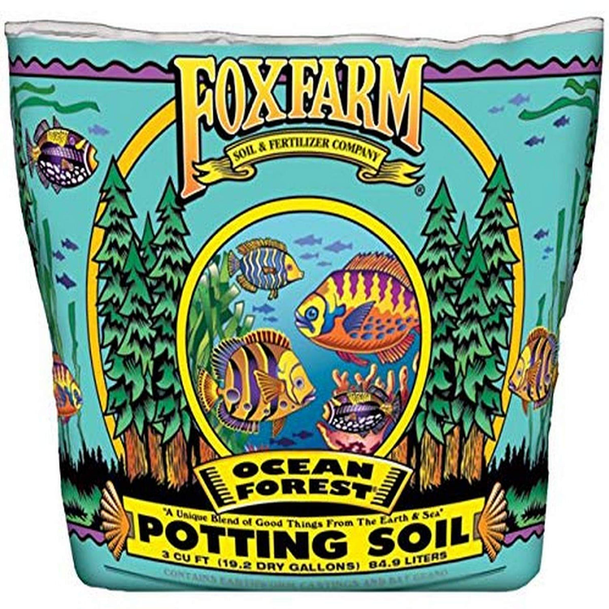 FoxFarm Ocean Forest Potting Soil 3.0 cu ft boosts airy texture for thriving container plants