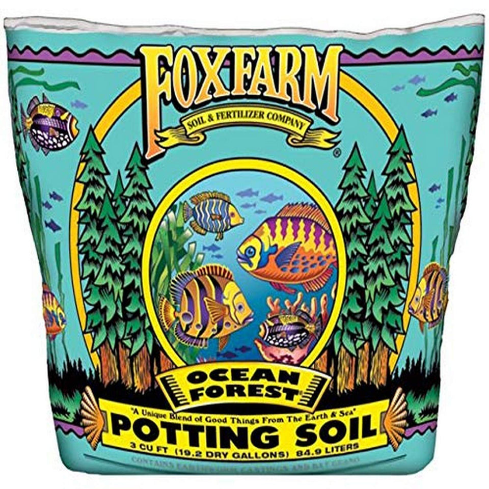 FoxFarm Ocean Forest Potting Soil 3.0 cu ft boosts airy texture for thriving container plants