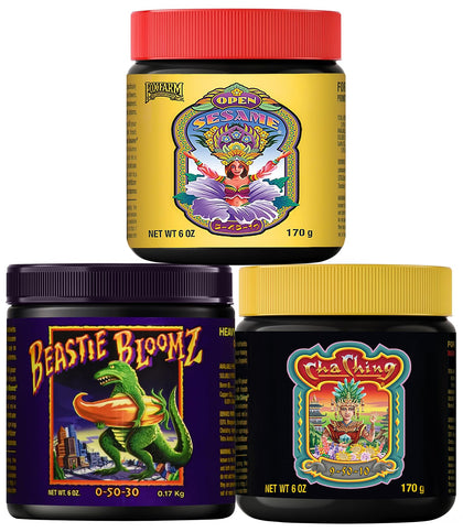 FoxFarm Open Sesame promotes vigorous flowering and early bud development for flavorful blooms.