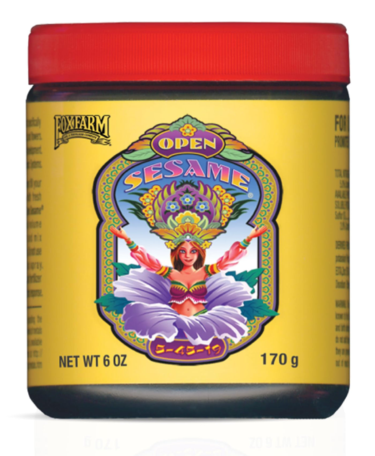 FoxFarm Open Sesame bottle closeup for easy bloom feeding