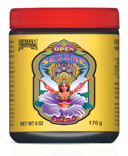 FoxFarm Open Sesame bottle closeup for easy bloom feeding