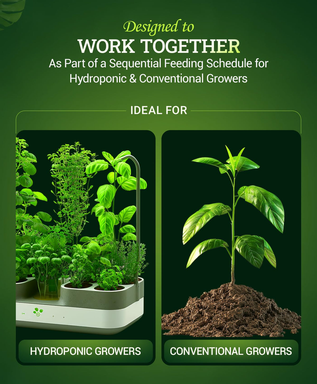 FoxFarm trio kit is easy to mix and apply in diverse growing setups.
