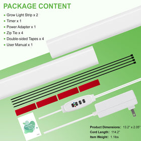 FOXGARDEN easy-install setup with tape and zip ties fits shelves walls or stands