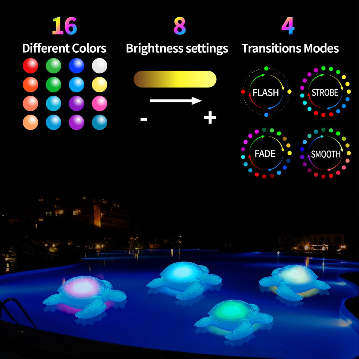 Foxgor IP68 inflatable pool light for water-safe use