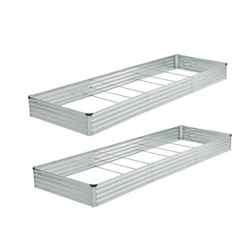 Foxlang galvanized raised bed front view for vegetables