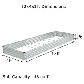 Foxlang raised bed side view showing open-base design