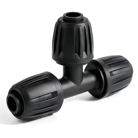 FoxRose 12-pack 1/2 inch drip tee fittings with barbed ends for secure irrigation.