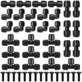 FoxRose 45-pack straight coupler for leak-free 1/4-inch tubing