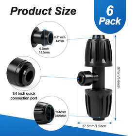 FoxRose barbed tee connector secures tight splits for efficient water distribution