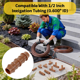 FoxRose compatible-1-2-inch-tubing image demonstrates universal compatibility for common drip lines.