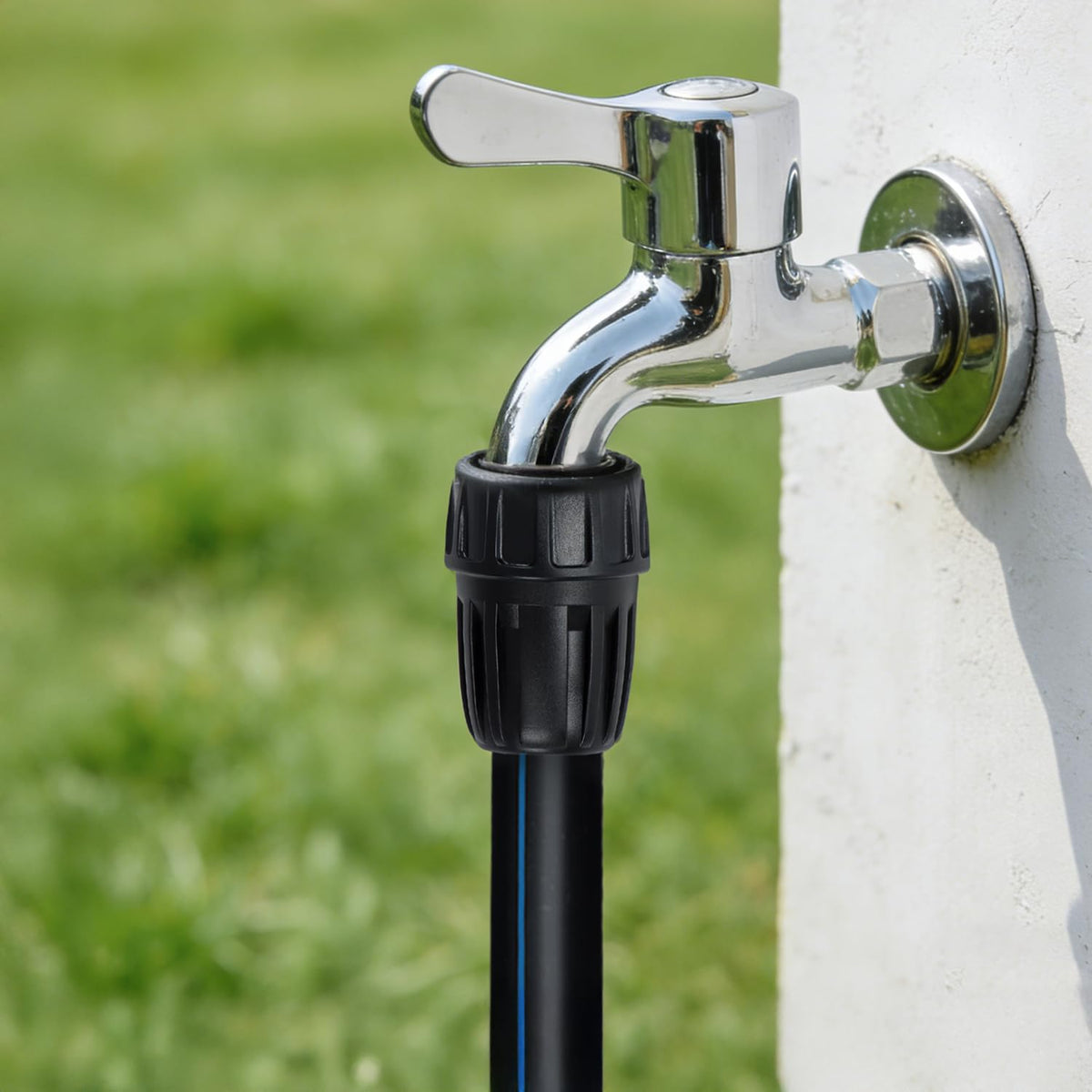 FoxRose durable hard plastic irrigation fittings withstand sun and pressure.