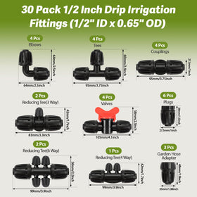 FoxRose half inch couplings ensure leak-free joints for reliable watering in beds.