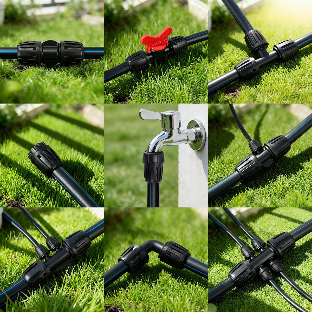 FoxRose half inch elbows provide directional changes for compact drip layouts.