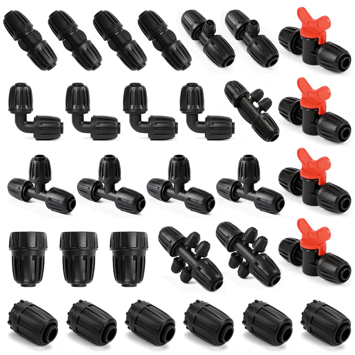 FoxRose half inch tees for drip irrigation enable flexible garden layouts with secure connections.