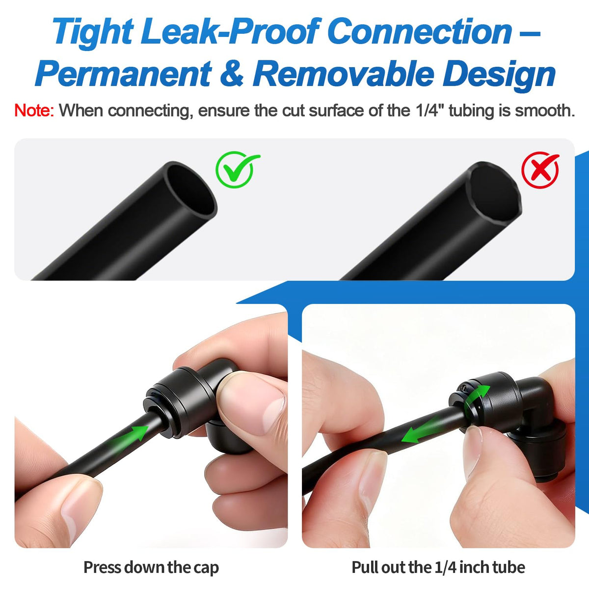 FoxRose quick-connect design with one-touch pull-out feature