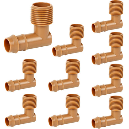 FoxRose PVC to drip adapter with barb elbow for secure garden connections.