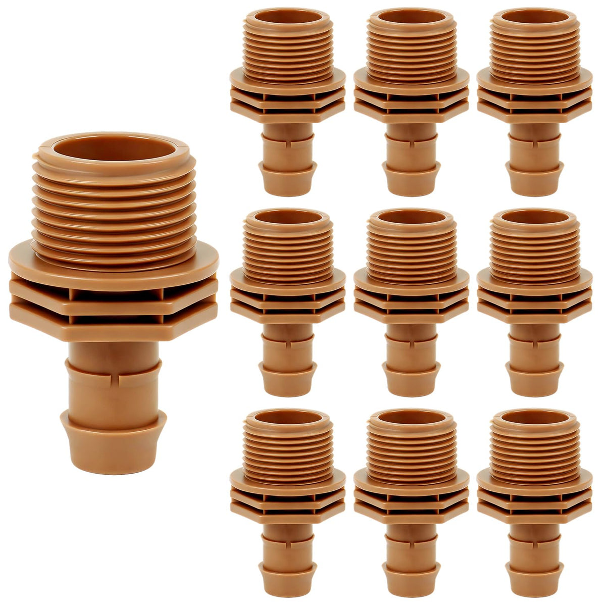 FoxRose pvc-to-drip-adapter assembly enables quick connections for drip systems.