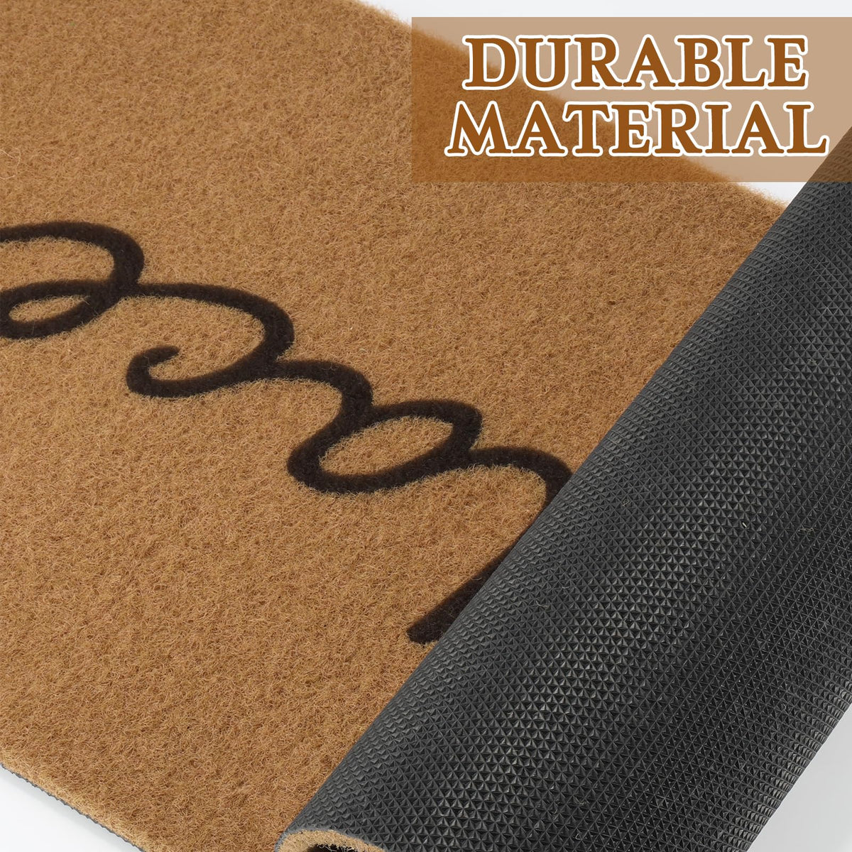 Foxtell coir-like fiber mat entrance shows durable, weather-ready design.