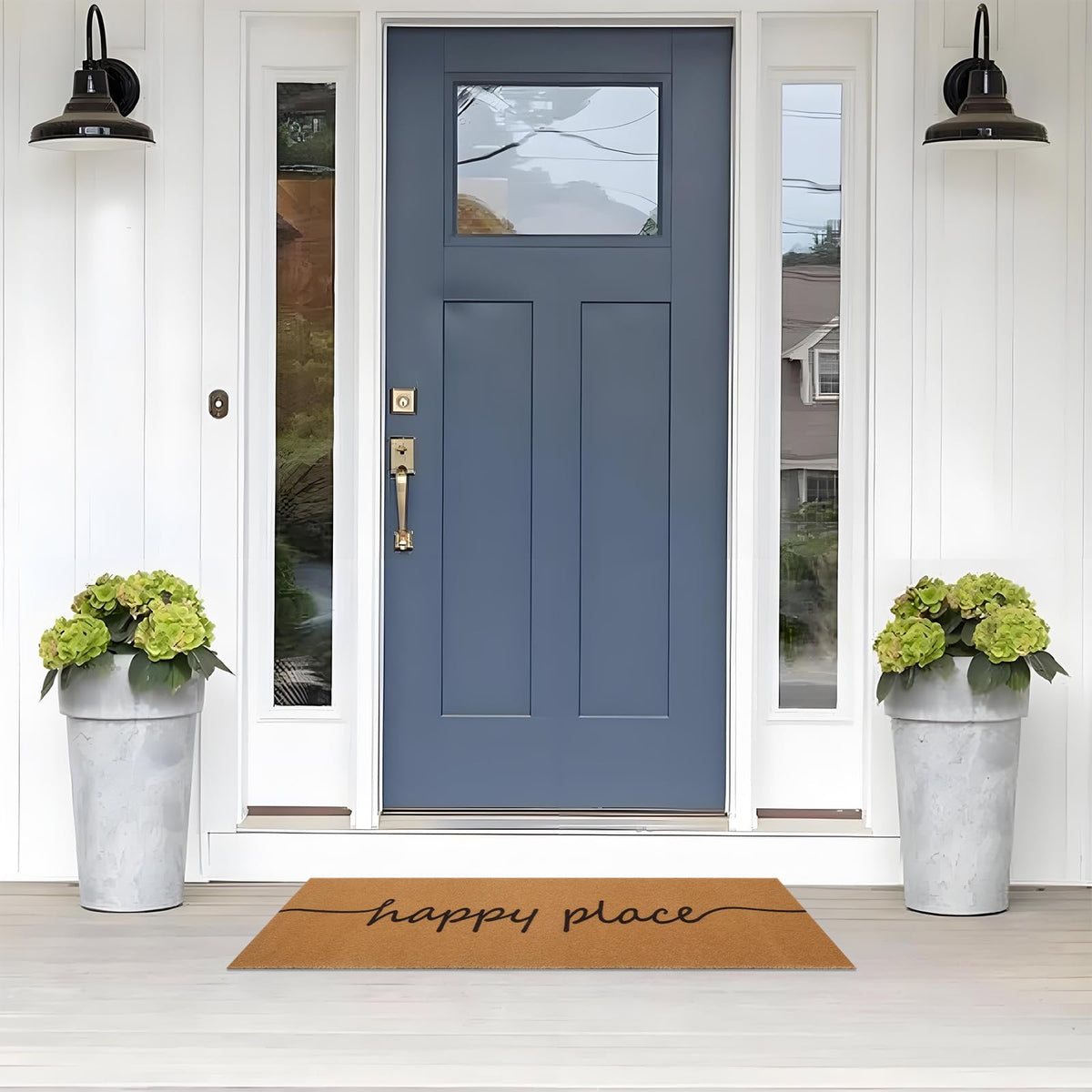 Foxtell decorative entry rug adds warmth and curb appeal.