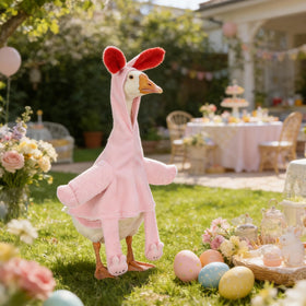 Foxtell Easter goose outfit versatile for holidays and garden parties