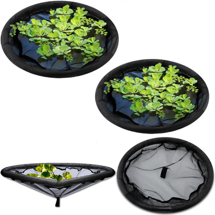 Foxtell round floating flora island in a pond, protecting plant roots from fish.