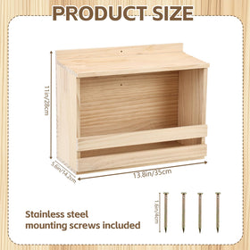 Foxtell open-mourning-dove-nesting-box wooden exterior blending with garden decor.