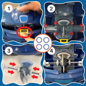 Foycow easy install replacement kit for fast DIY maintenance of pool cleaners.