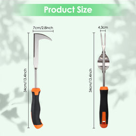 Foyucool four-teeth weed puller digs and extracts weeds efficiently