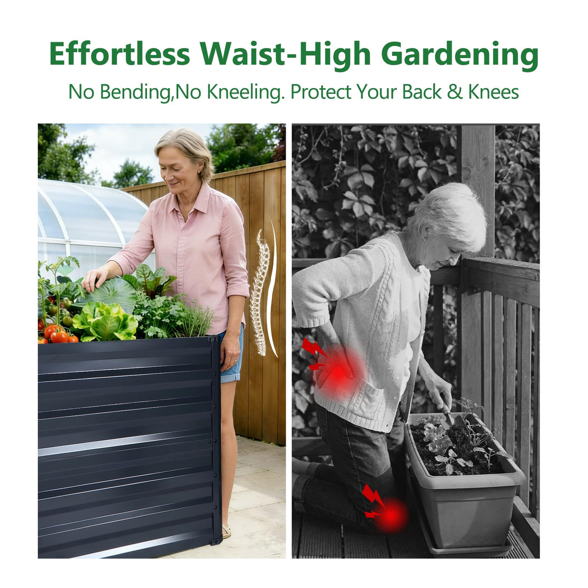 FOYUEE raised bed in garden setting, ideal for tomatoes and potatoes