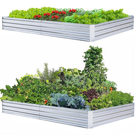 FOYUEE galvanized raised bed with flat panel design for durable gardening