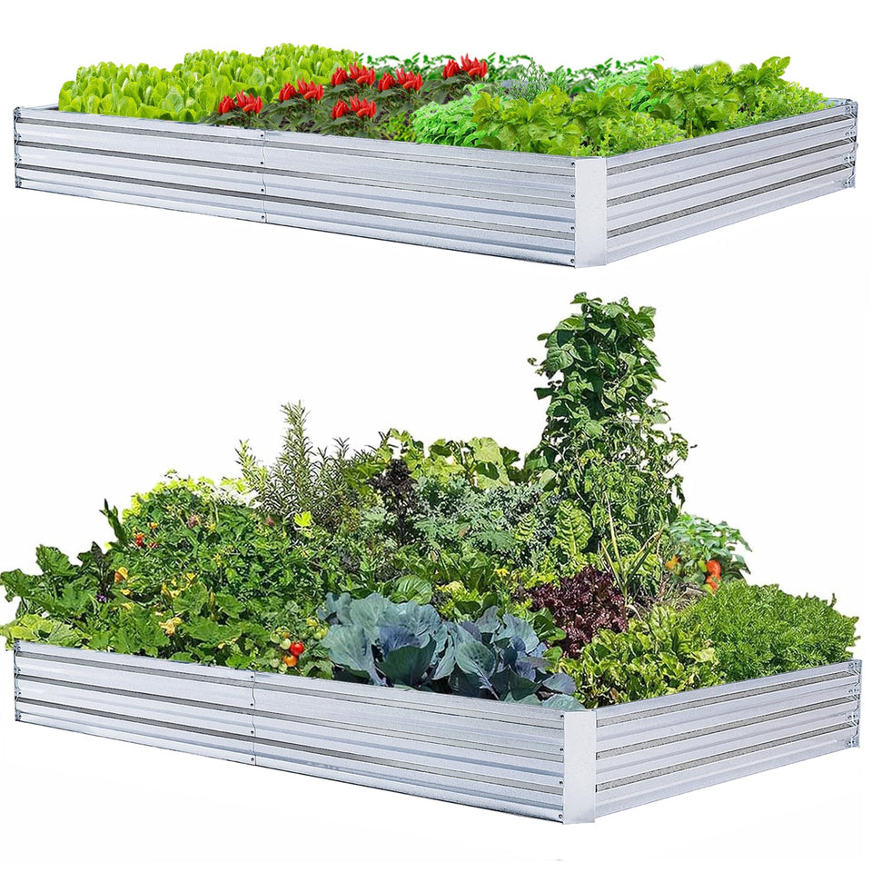 FOYUEE galvanized raised bed with flat panel design for durable gardening