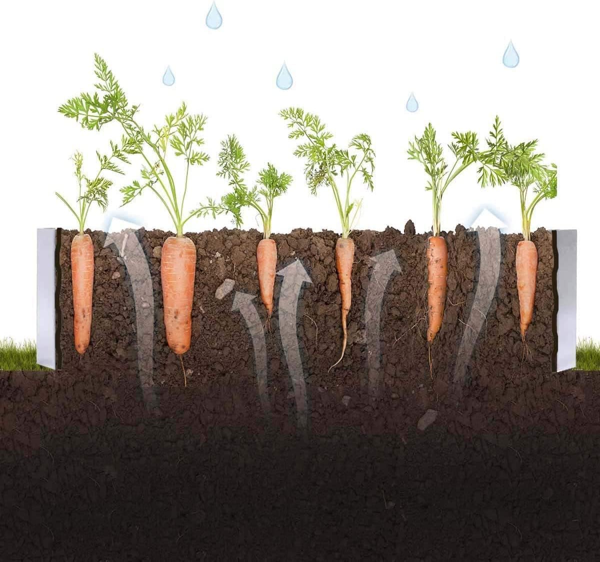 FOYUEE open-bottom bed promotes drainage and healthier root growth