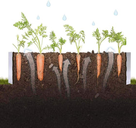FOYUEE open-bottom bed promotes drainage and healthier root growth