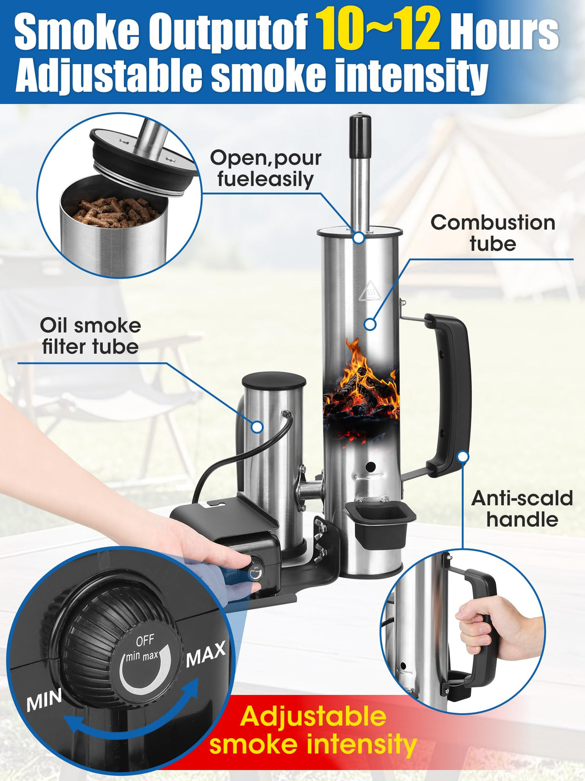 FOZHUANWU Upgrade Cold Smoker Generator fits most grill models for versatility.