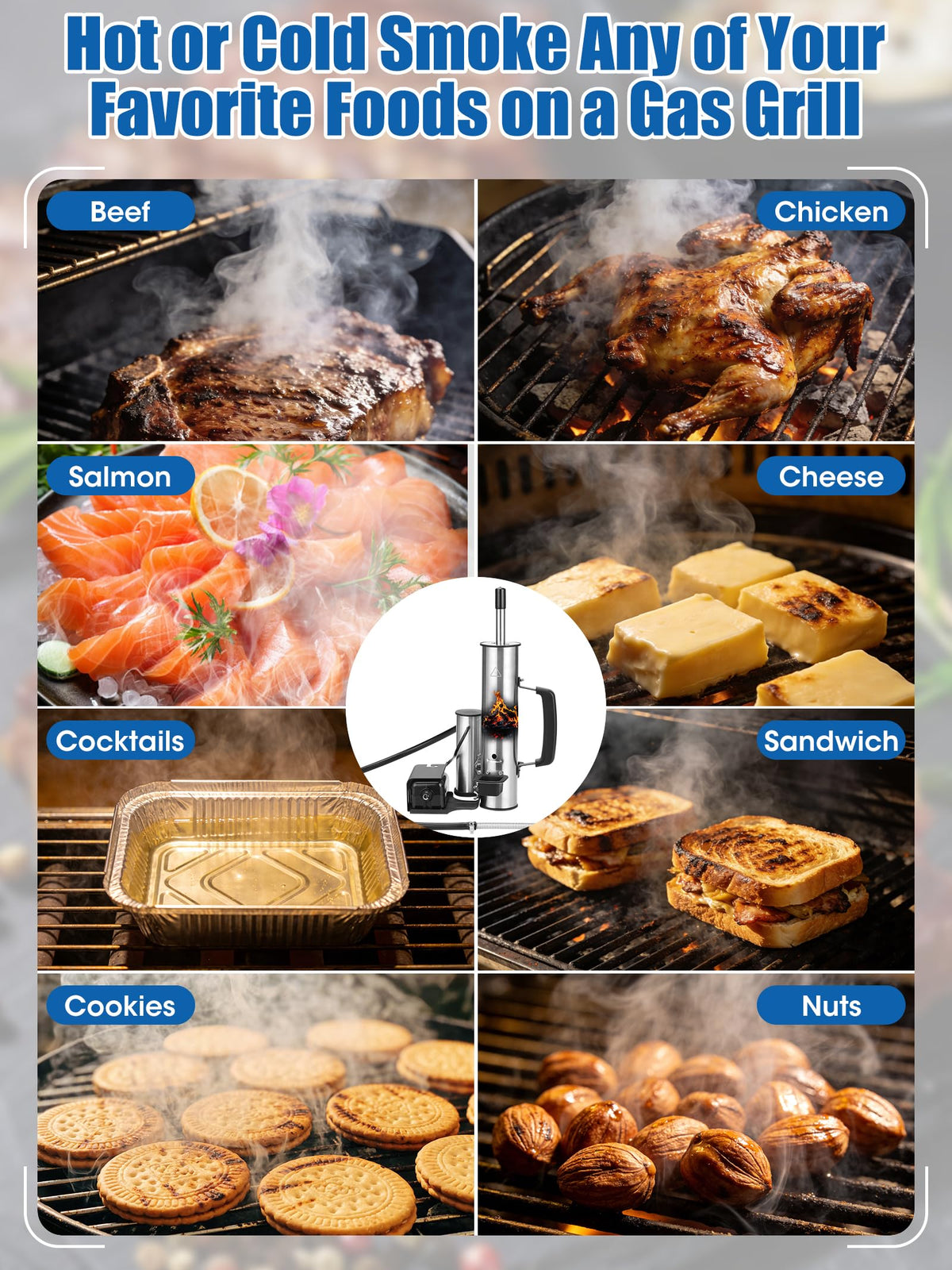 FOZHUANWU Upgrade Cold Smoker Generator lets you refill without relighting.