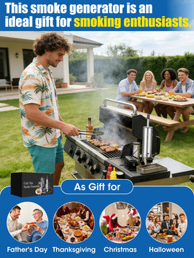 FOZHUANWU Upgrade Cold Smoker Generator silicone handles for safe handling.