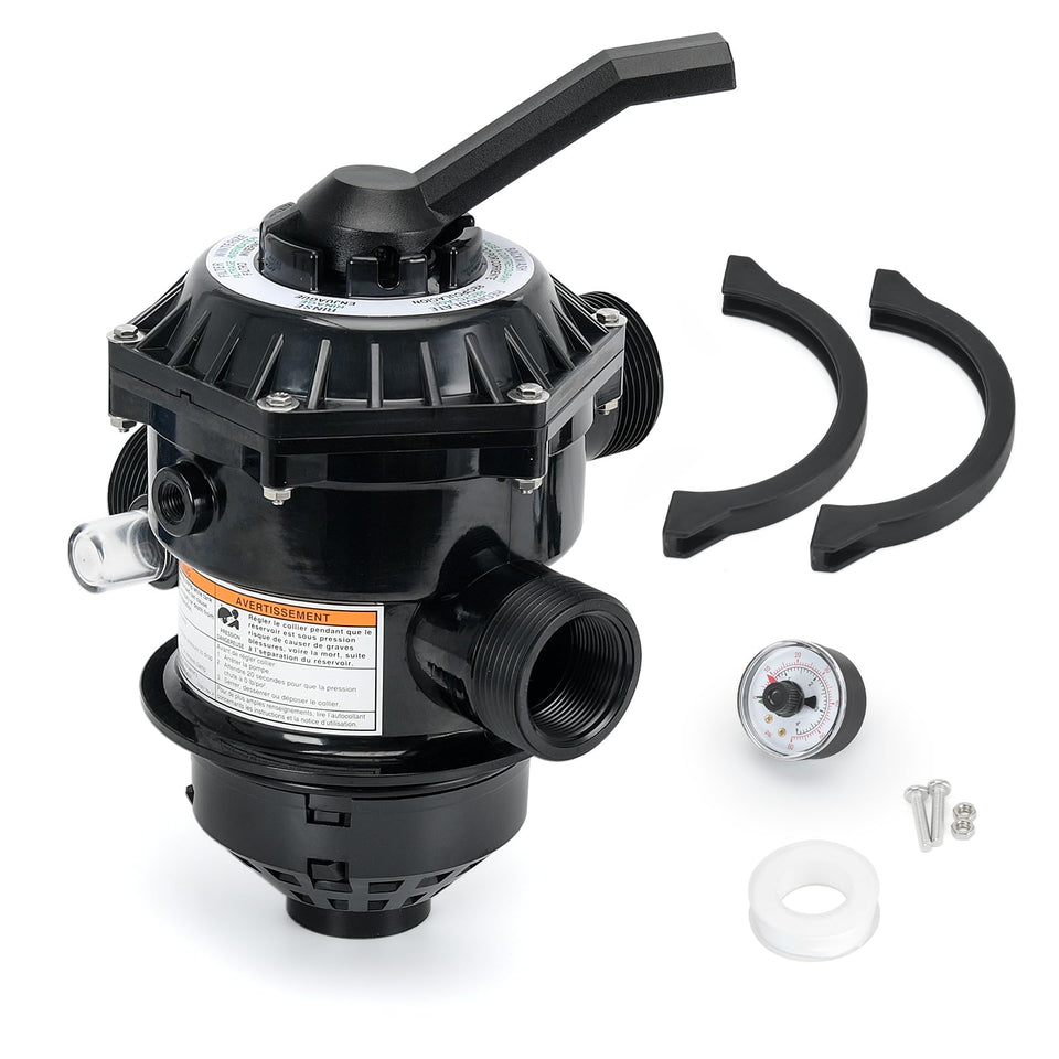 FQRANBO 262506 six-way valve top view for precise pool filter control.
