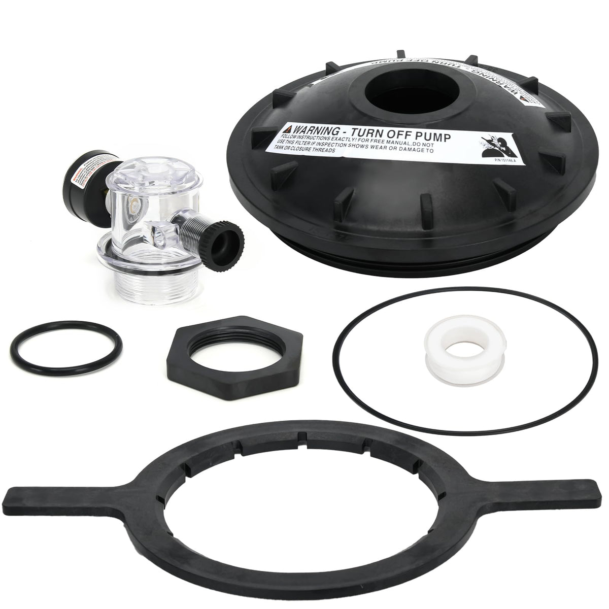 FQRANBO 154856 closure lid close-up shows rugged ABS for a secure seal.