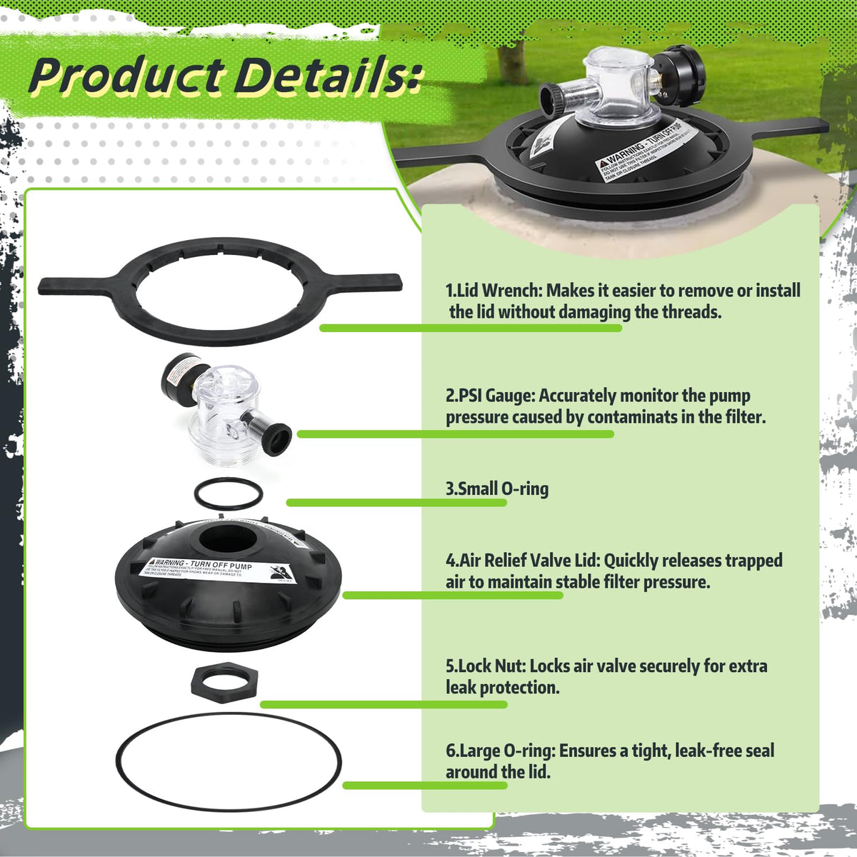 FQRANBO air relief valve lid packaged for quick installation and air release.