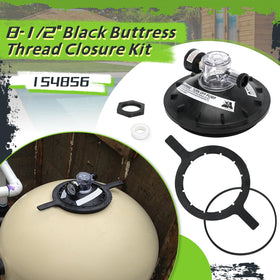 FQRANBO black-coated closure dome with corrosion-resistant surface for wet environments.